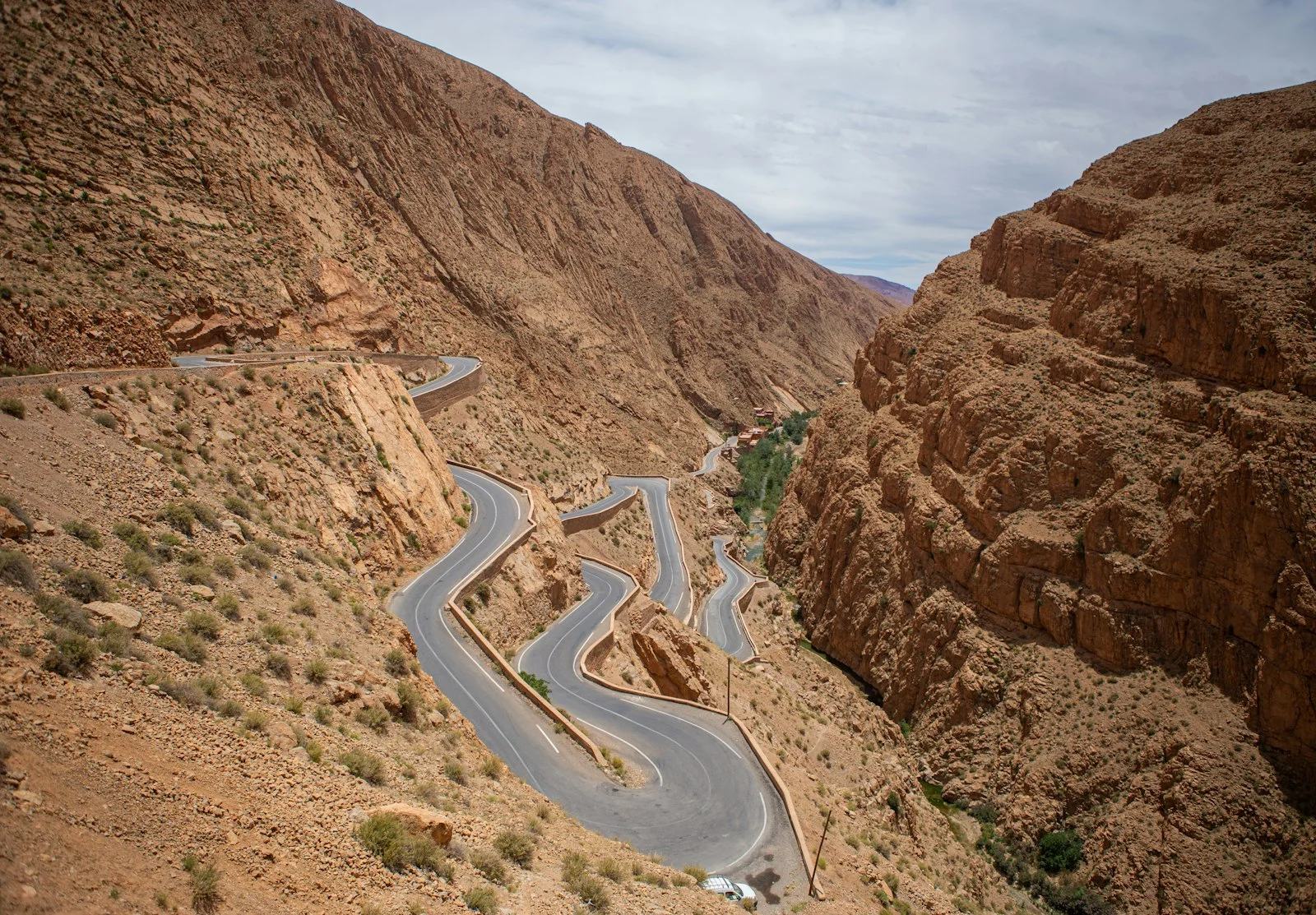 The winding road through Dades Gorge