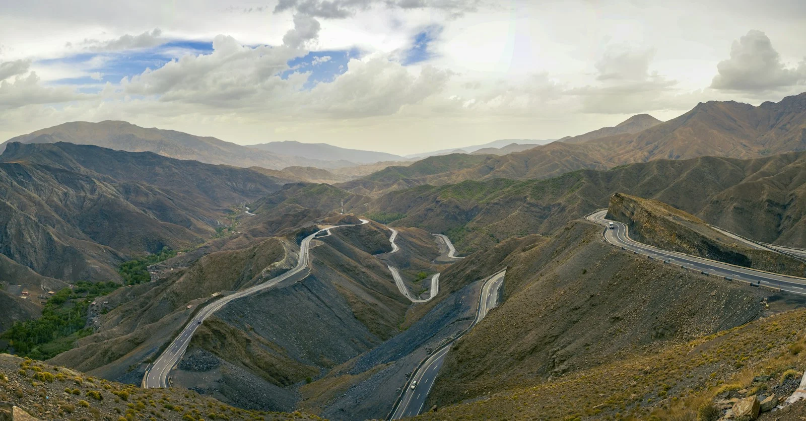 Winding road through Morocco’s Atlas Mountains